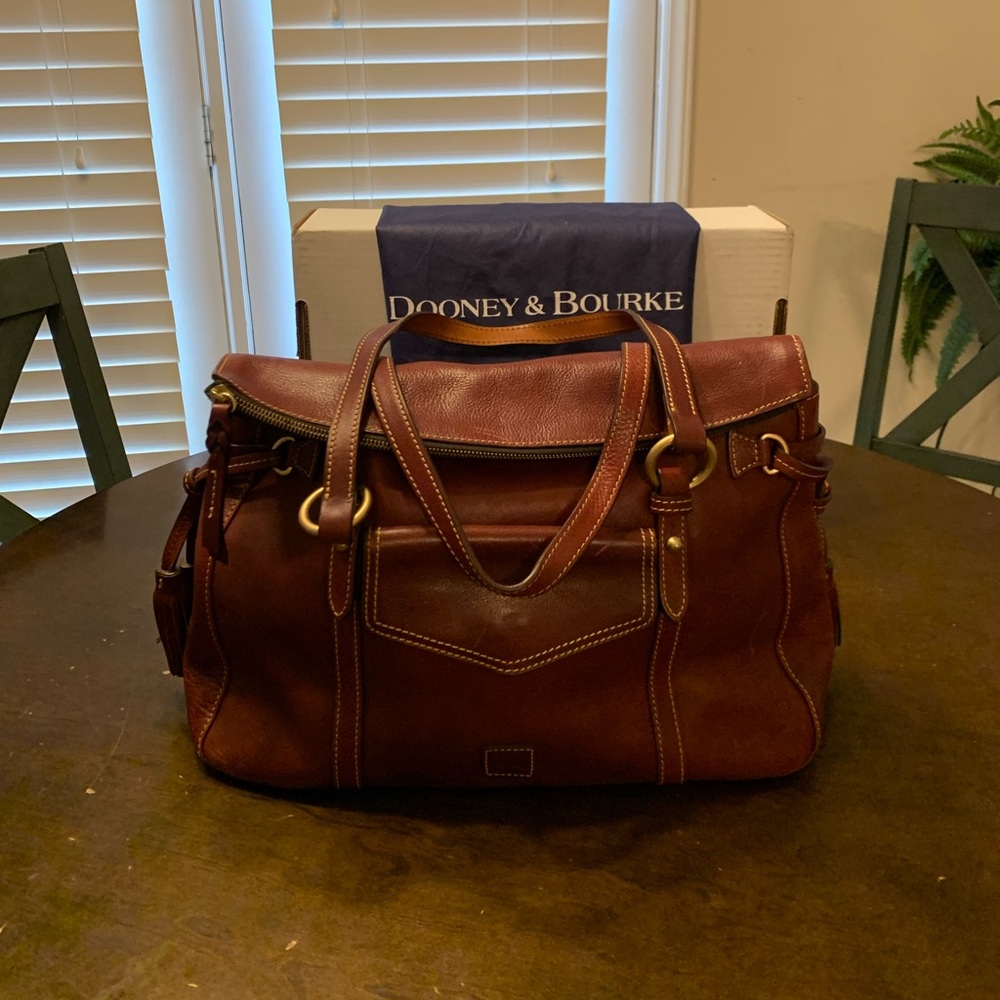 Dooney & Bourke Bordeaux Florentine Leather Smith Satchel